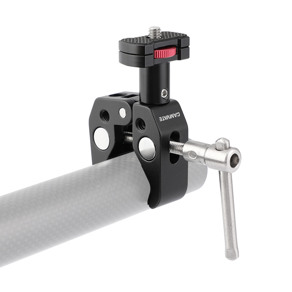 CAMVATE Multiple-function Super Crab Clamp With 1/4" & 3/8" Threads + Mini Support Holder With 1/4" Thumbscrew