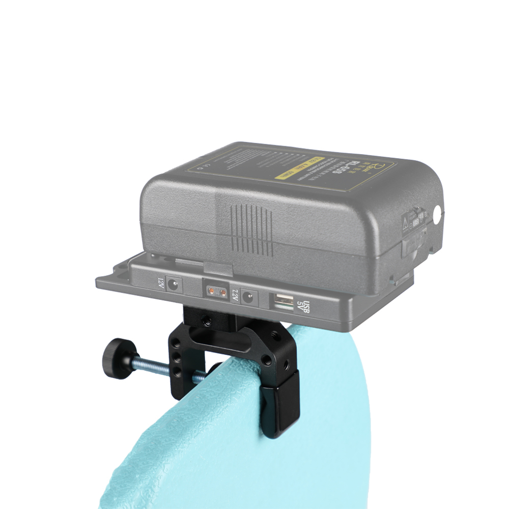 CAMVATE Robust C Clamp With 1/4" Mounting Points + Quick Release V-Lock Mount Wedge Kit