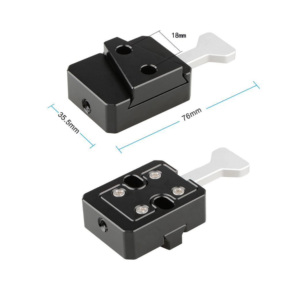 CAMVATE Quick Release V Lock Power Supply Splitter + V Lock Mount Wedge Kit + Robust C Clamp Mount Holder