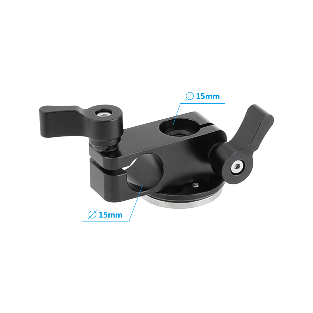 CAMVATE M6 Thread ARRI Rosette Mount With 15mm Micro Rod + 15mm Double-port Rod Clamp Vertical Type
