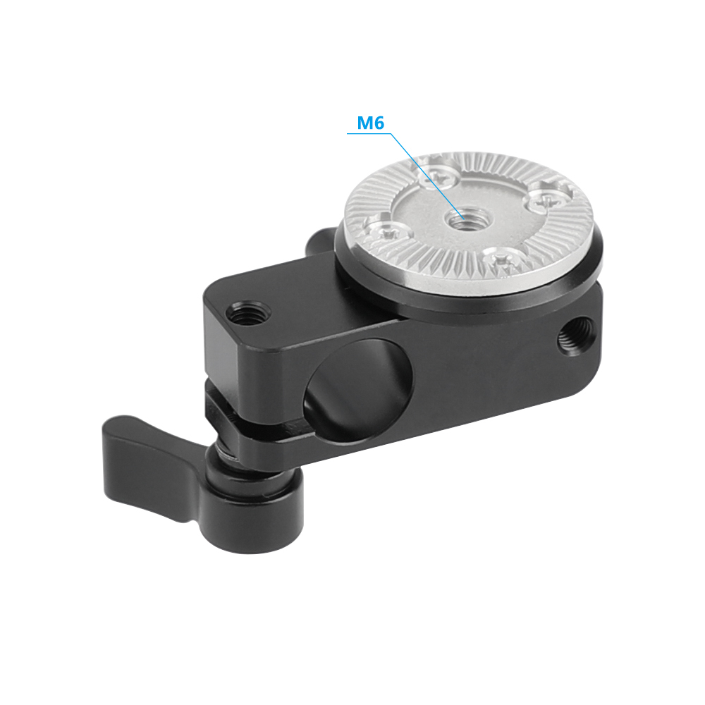 CAMVATE M6 Thread ARRI Rosette Mount With 15mm Micro Rod + 15mm Double-port Rod Clamp Vertical Type