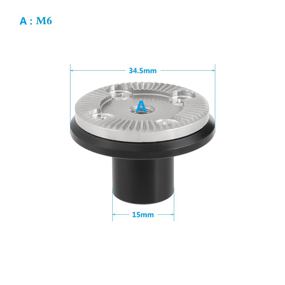 CAMVATE Standard M6 ARRI Rosette Mount Adapter With 15mm Micro Rod (2 Pieces)