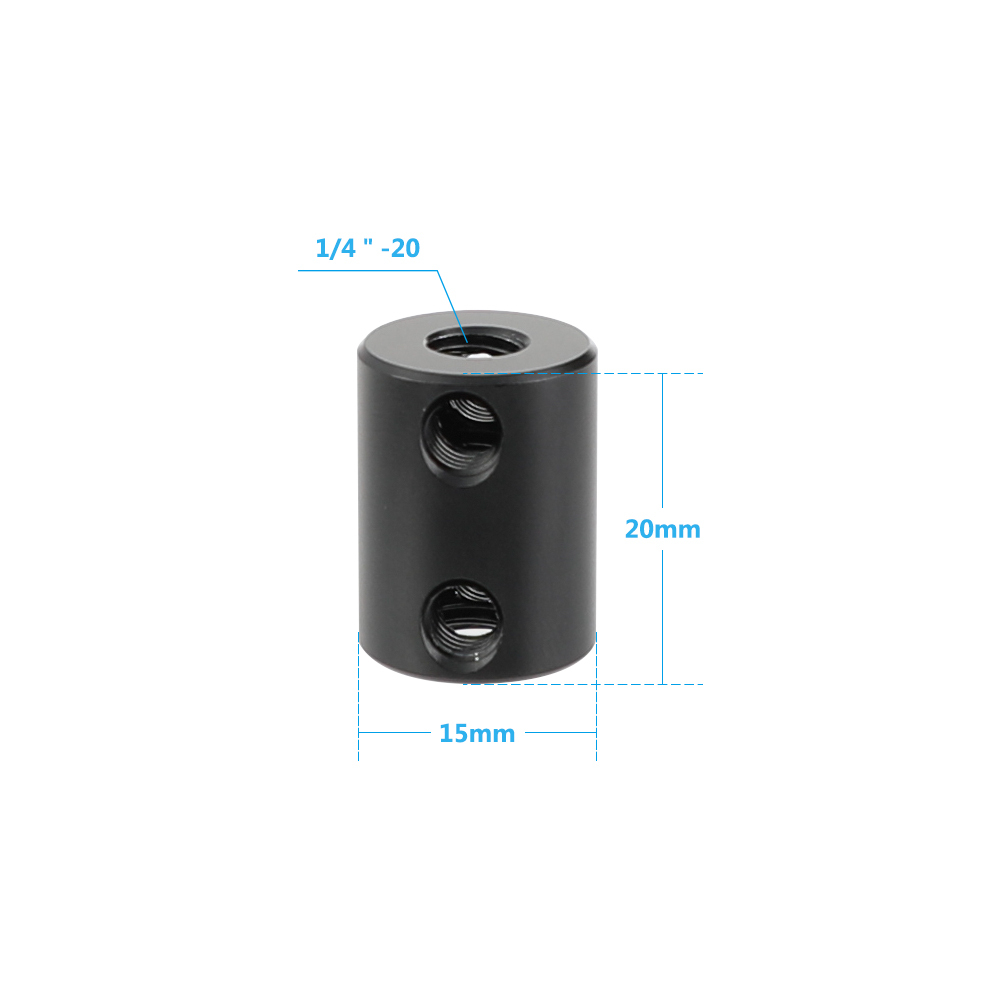 CAMVATE 15mm Micro Aluminum Rod With 1/4"-20 Thread Holes & Handle Ring