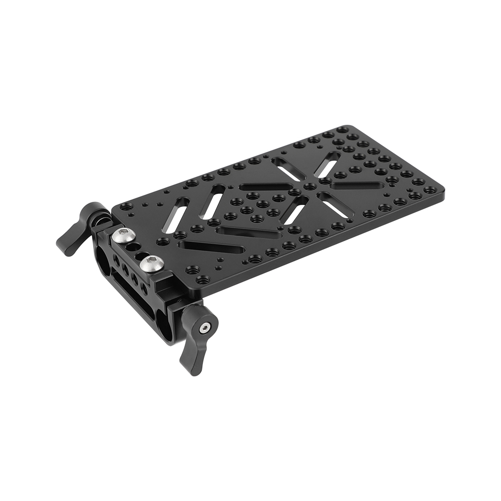 CAMVATE Cheese Plate Battery Backboard With 15mm Rail Block Rod Clamp For V Lock Power Supply Plate Power Distributor Adapter
