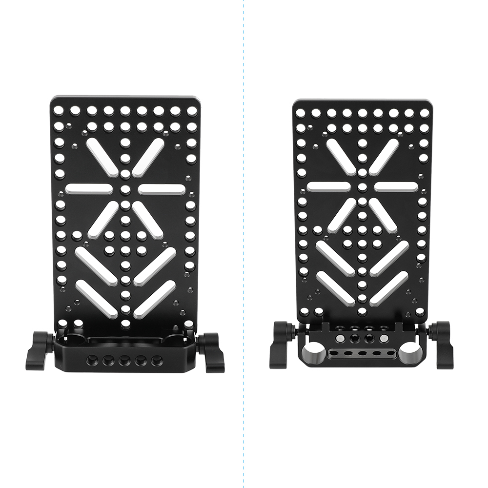CAMVATE Cheese Plate Battery Backboard With 15mm Rail Block Rod Clamp For V Lock Power Supply Plate Power Distributor Adapter