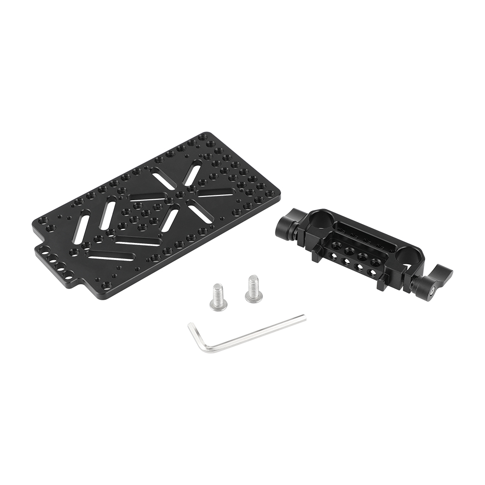 CAMVATE Cheese Plate Battery Backboard With 15mm Rail Block Rod Clamp For V Lock Power Supply Plate Power Distributor Adapter