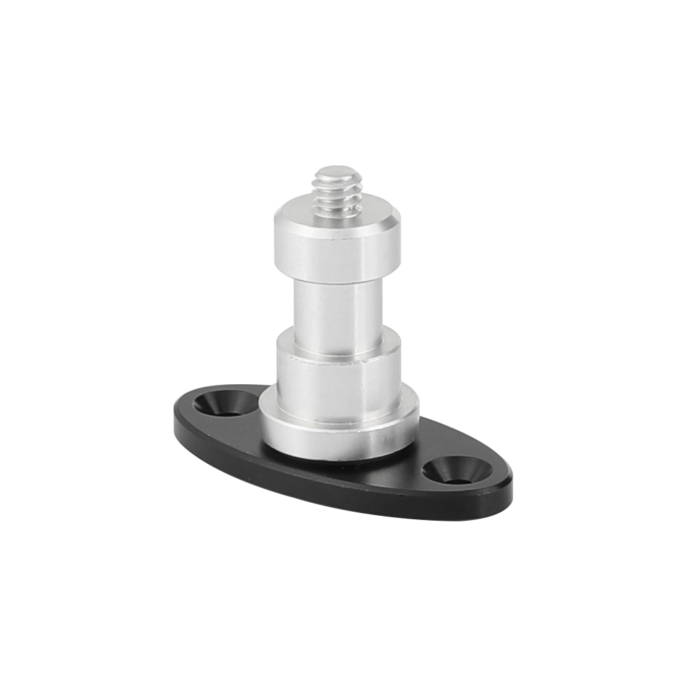CAMVATE 1/4"-20 Male Thread Screw Connector With Oval Base For Wall / Table / Ceiling Mounted Accessory
