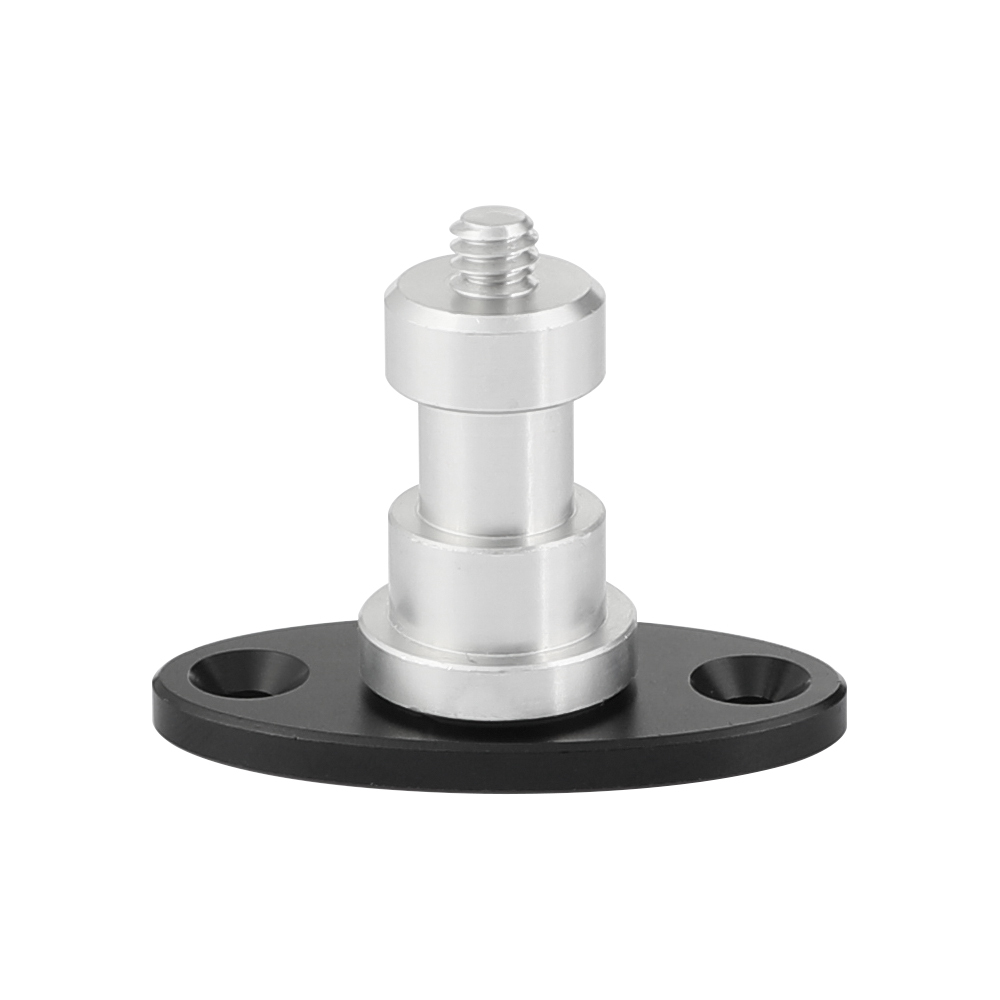 CAMVATE 1/4"-20 Male Thread Screw Connector With Oval Base For Wall / Table / Ceiling Mounted Accessory