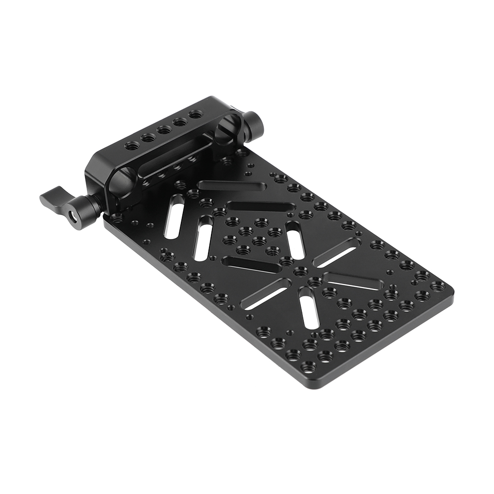 CAMVATE Cheese Plate Battery Backboard With 15mm Rail Block Rod Clamp For V Lock Power Supply Plate Power Distributor Adapter