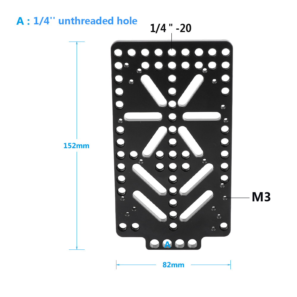 CAMVATE Aluminum Cheese Plate Battery Backboard For V Lock Power Supply Plate Power Distributor Adapter