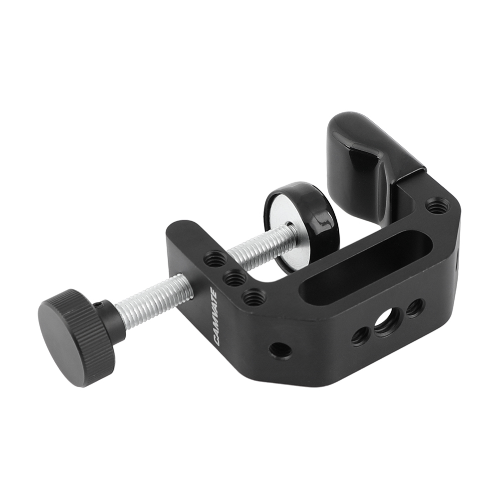 CAMVATE Universal C-Clamp Aluminum Support Clamp Desktop Mount Holder Stand with 1/4inch-20 & 3/8inch -16 Metal Female Socket