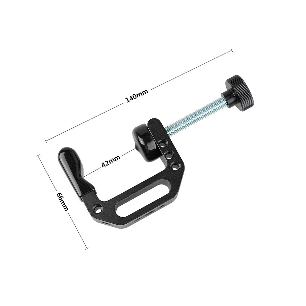 CAMVATE Universal C-Clamp Aluminum Support Clamp Desktop Mount Holder Stand with 1/4inch-20 & 3/8inch -16 Metal Female Socket