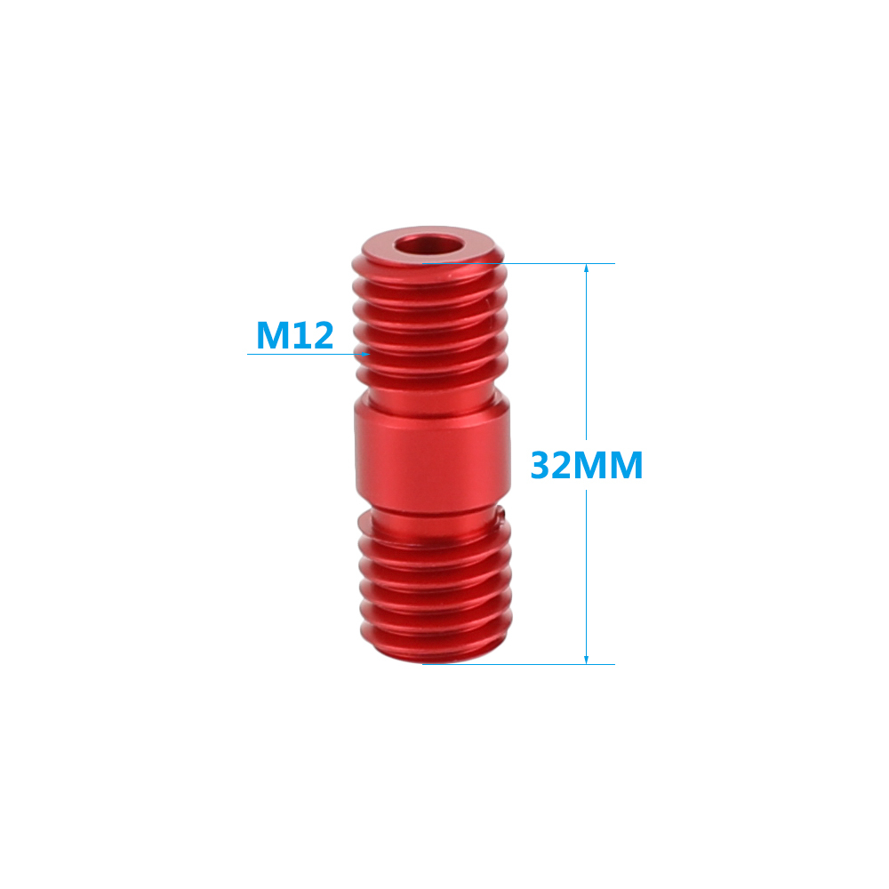 CAMVATE M12 Thread Rod Extension Connector (Red) for 15mm Rail Support System (pack of 2)