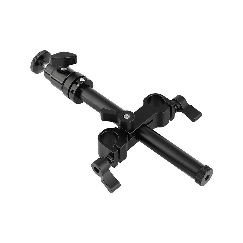 CAMVATE Adjustable Support Holder Ball Head With 1/4" Male Thread Mount + 15mm Aluminum Rod & Rail Block