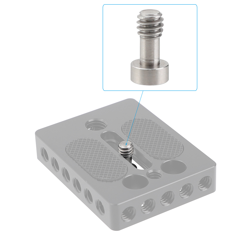 CAMVATE 1/4" Male Thread Screw Adapter With Hexagon Socket Head For Grooved Baseplate (5 Pieces)