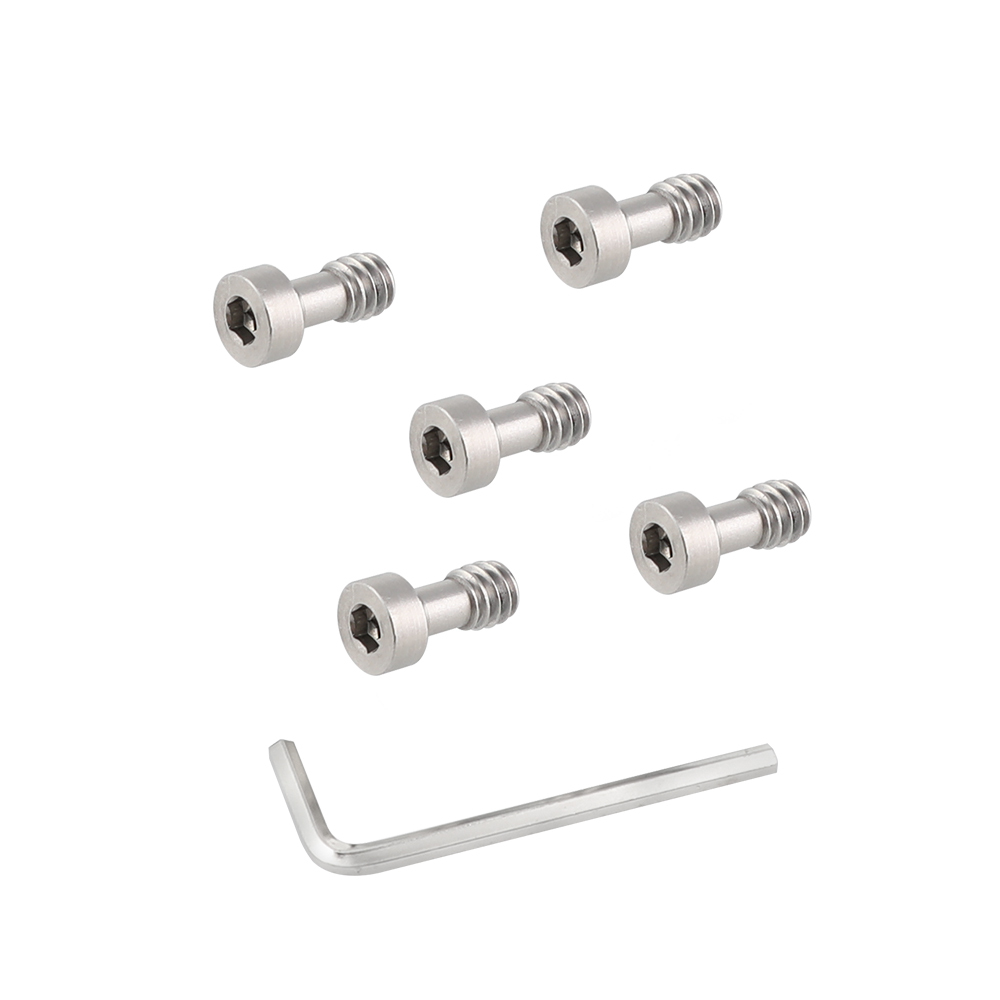 CAMVATE 1/4" Male Thread Screw Adapter With Hexagon Socket Head For Grooved Baseplate (5 Pieces)