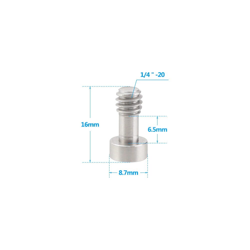 CAMVATE 1/4" Male Thread Screw Adapter With Hexagon Socket Head For Grooved Baseplate (5 Pieces)