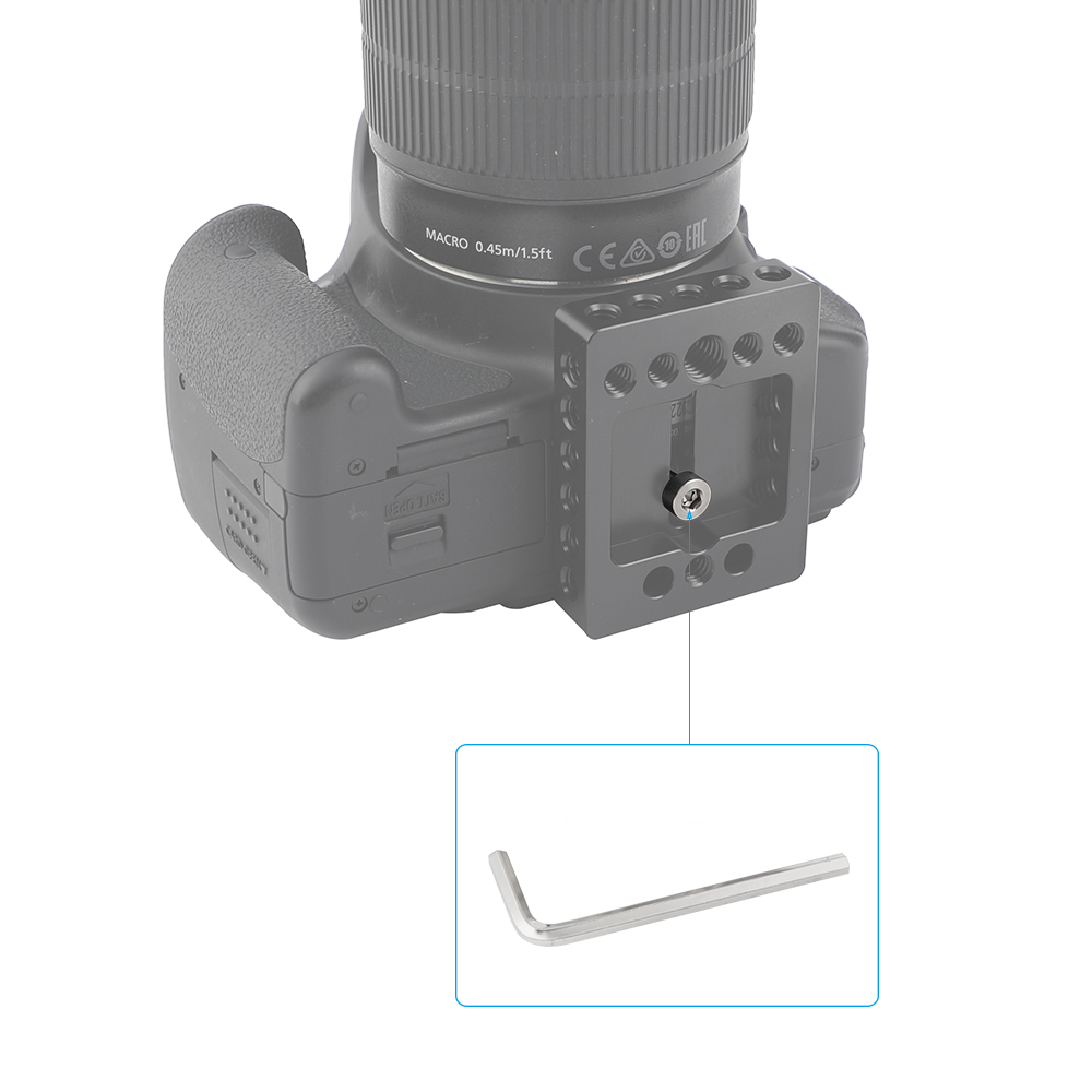 CAMVATE 1/4" Male Thread Screw Adapter With Hexagon Socket Head For Grooved Baseplate (5 Pieces)