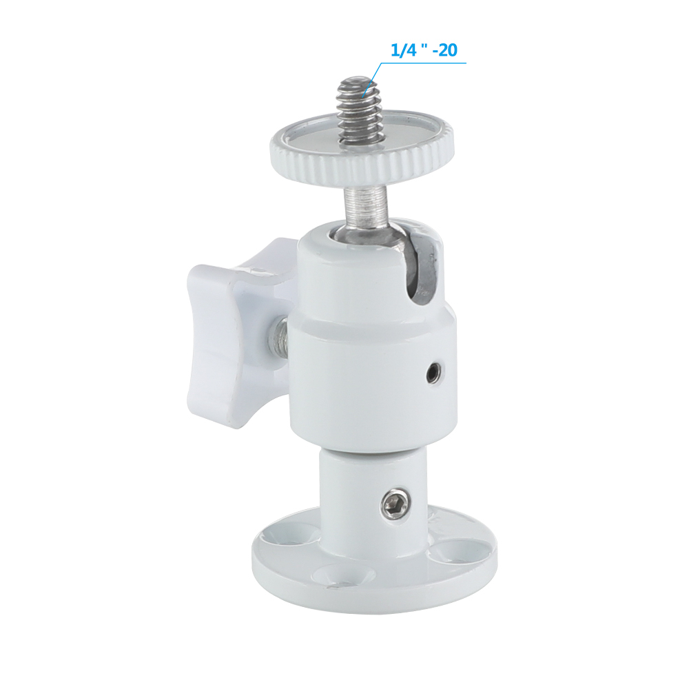 CAMVATE White Support Holder Ball Head 1/4"-20 Connector With Wall Ceiling Mount Base For DSLR Camera Accessory (2 Pieces)