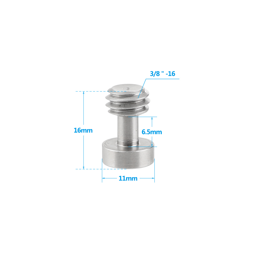 CAMVATE 3/8" Male Thread Screw Adapter With Hexagon Socket Head For Grooved Baseplate (5 Pieces)