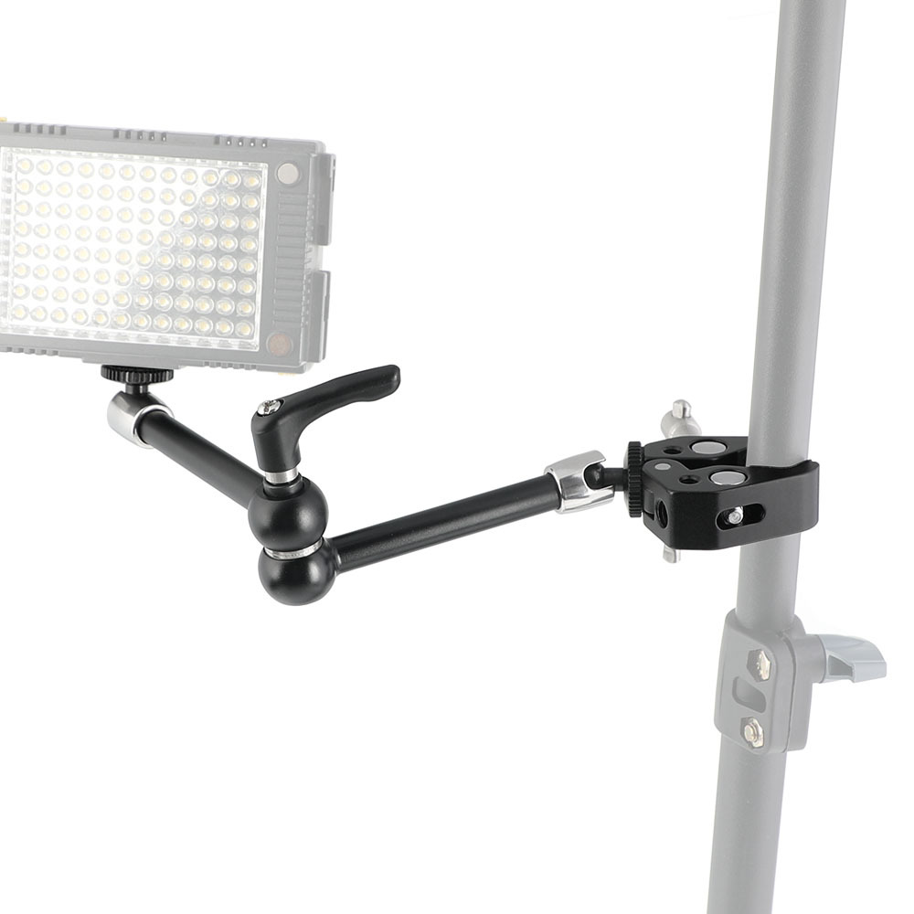 CAMVATE 11" Articulating Magic Arm With 1/4" Ball Heads & Strengthened Central Lock Knob + Shoe Mount Adapter (Upgraded Version)