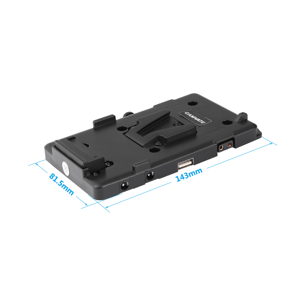 CAMVATE V Lock Mounting Plate Power Splitter Adapter with Battery Backboard Cheese Plate & 15mm Rod Clamp