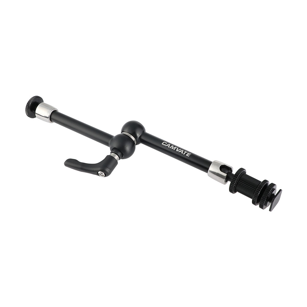 CAMVATE 11" Articulating Magic Arm With 1/4" Ball Heads & Strengthened Central Lock Knob + Shoe Mount Adapter (Upgraded Version)