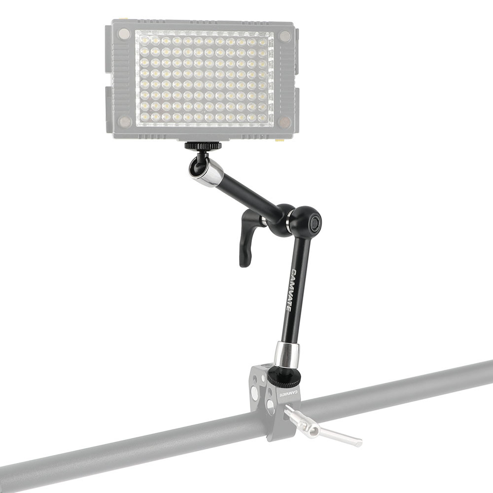 CAMVATE 11" Articulating Magic Arm With 1/4" Ball Heads & Strengthened Central Lock Knob + Shoe Mount Adapter (Upgraded Version)