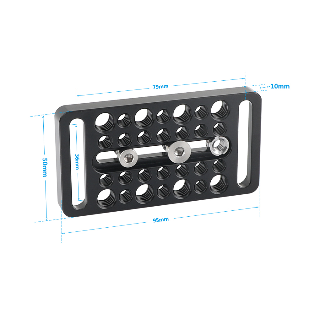 CAMVATE Multipurpose Cheese Plate Extension Accessory With Central 1/4" & 3/8" Thread Screw & Numerous Mounting Points
