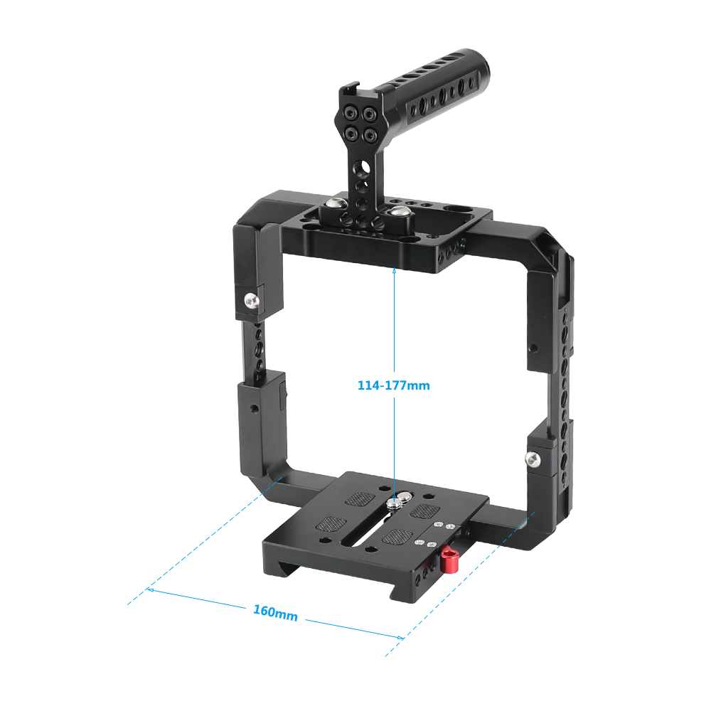 CAMVATE Pro Shoulder Mount Support Rig With ARRI Dovetail Sled Plate & Full Frame Cage Kit For RED DSMC2 Cameras