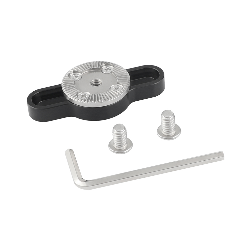 CAMVATE Standard ARRI Rosette Connecting Mount With M6 Female Thread & 1/4" Mounting Groove Both Sides