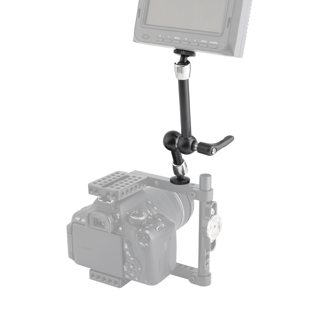 CAMVATE Upgraded 8" Articulating Magic Arm With Double-end 1/4" Ball Head Adapter & Strengthened Central Lock Knob
