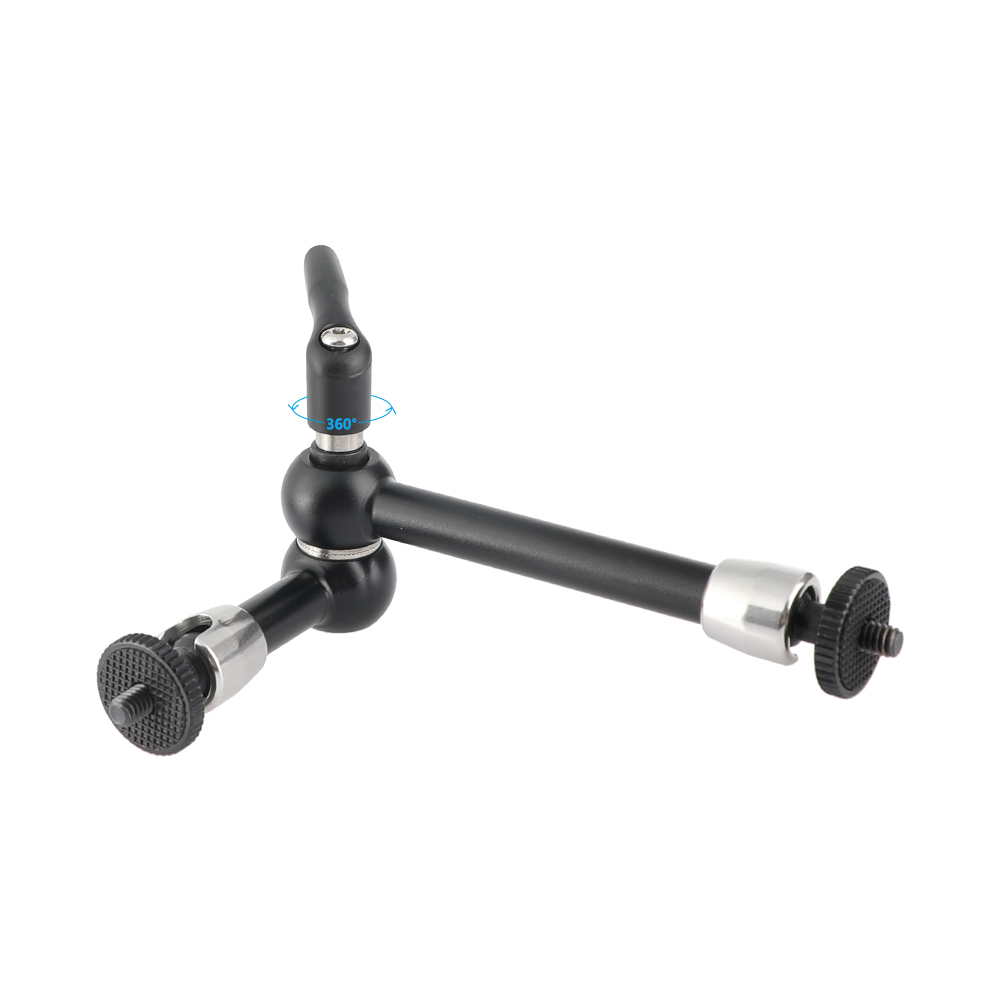 CAMVATE Upgraded 8" Articulating Magic Arm With Double-end 1/4" Ball Head Adapter & Strengthened Central Lock Knob