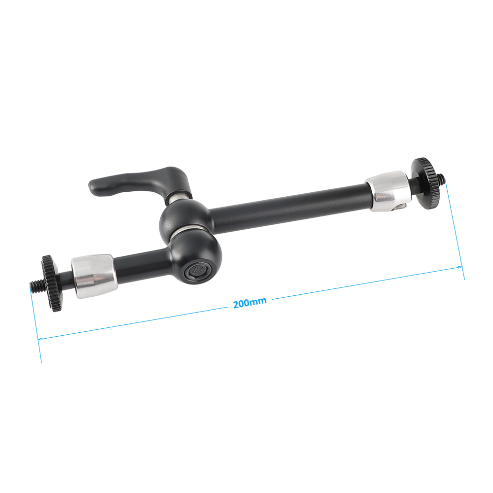 CAMVATE Upgraded 8" Articulating Magic Arm With Double-end 1/4" Ball Head Adapter & Strengthened Central Lock Knob