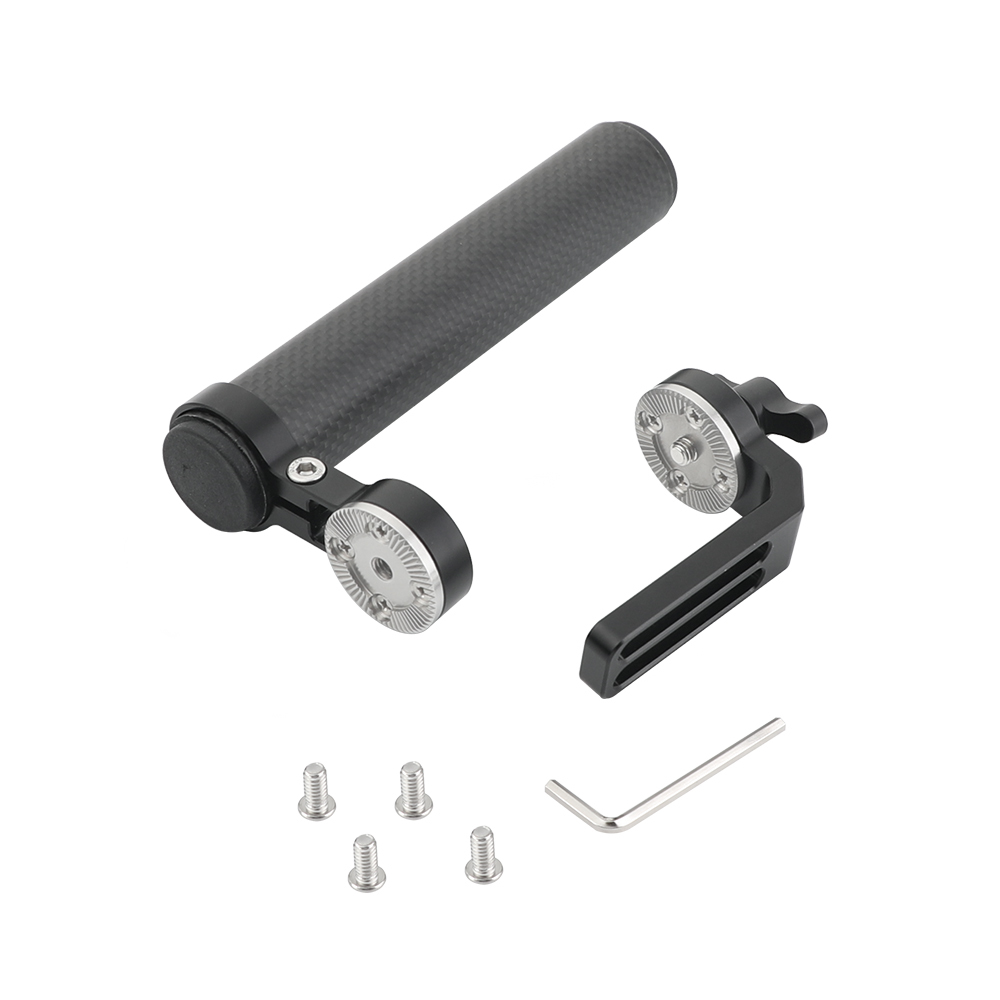 CAMVATE Top Handle Grip (Carbon Fiber Construction) With Adjustable ARRI Rosette Mount Handle Seat For DSLR Camera Cage Kit