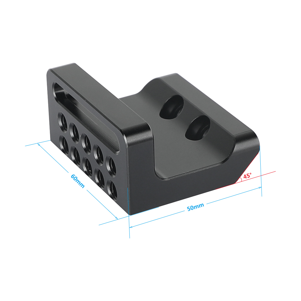 CAMVATE Right-angle Connecting Plate Extension Gadget With 1/4" Mounting Points & Groove For DSLR Camera Shoulder Mount Pad