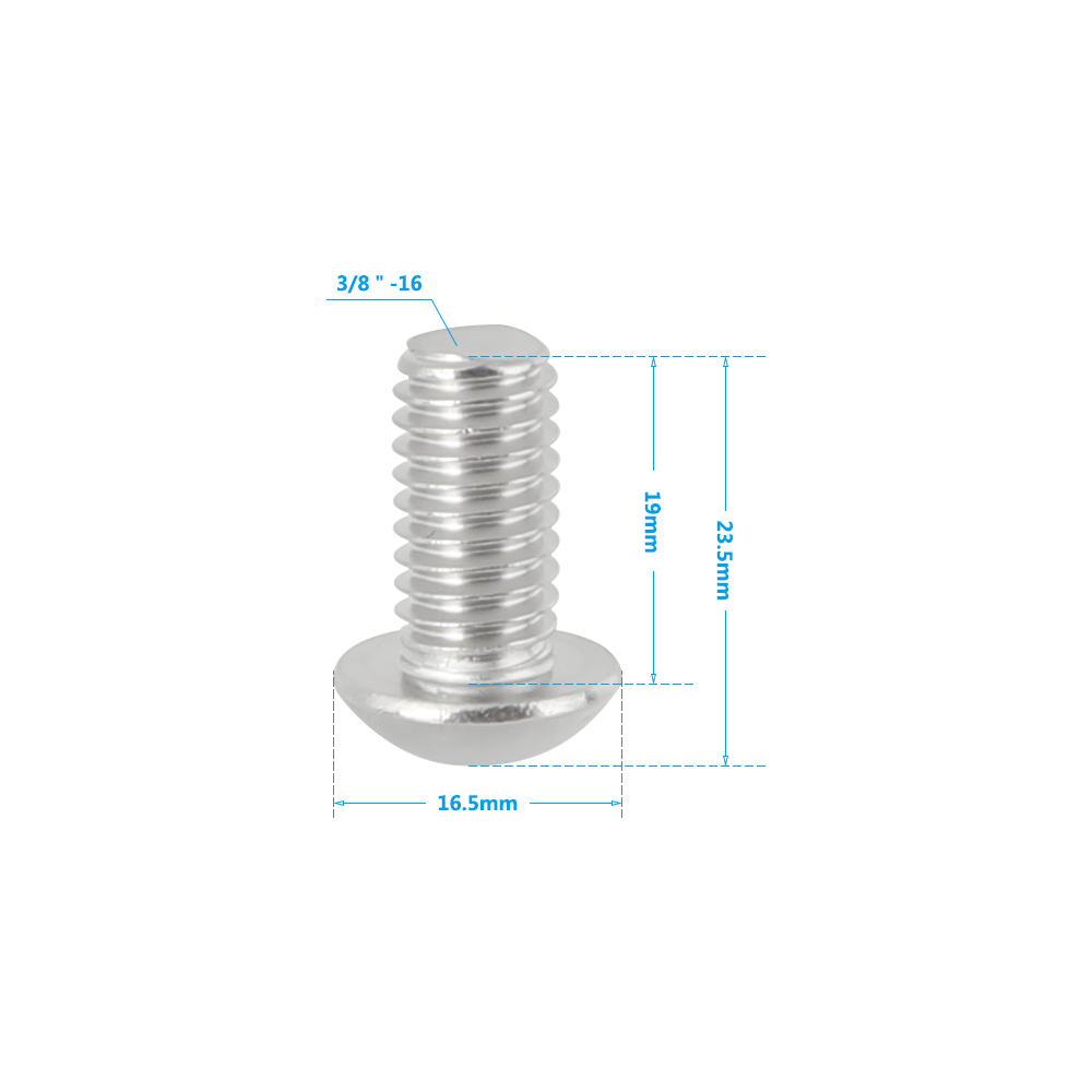 CAMVATE 3/8"-16 Male Thread Screw Adapter Hexagon Socket Head 3/4 Inch Long For DSLR Camera Cage Rig Photographic Accessories (2 Pieces)