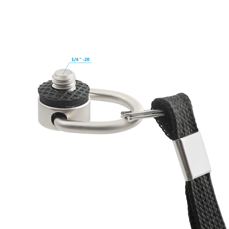 CAMVATE 1/4" Mounting Screw Stainless Steel Made With Anti-lost Hand Strap Loop For Quick Release Plate (2 Pieces)