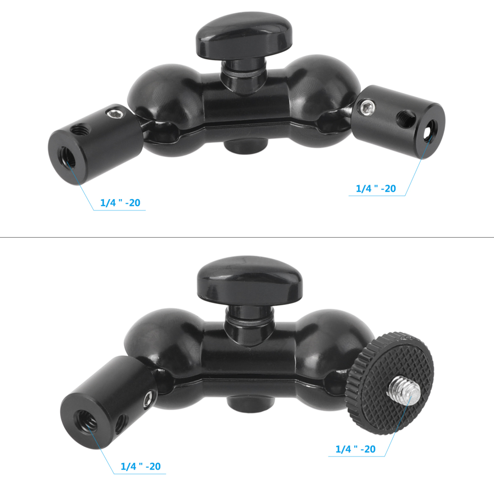 CAMVATE Universal Ball Head With 1/4" Male And Female Ends 2 Pieces