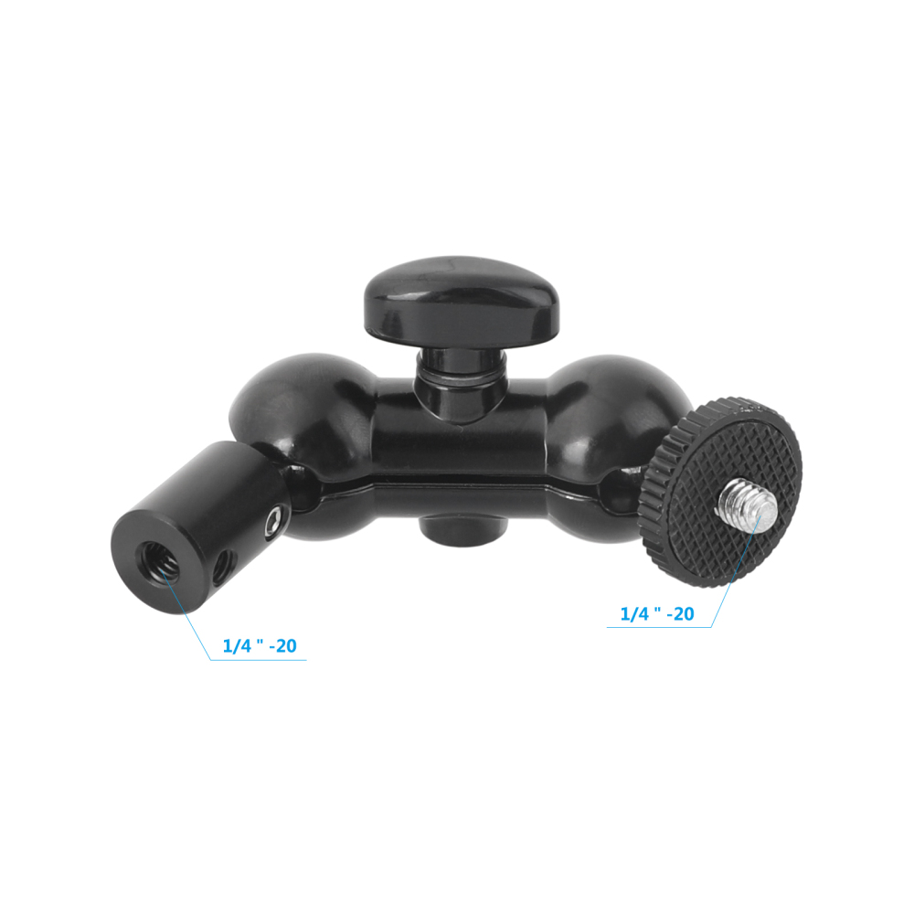 CAMVATE 360° Swivel Ball Head 1/4"-20 Male and Female Ends