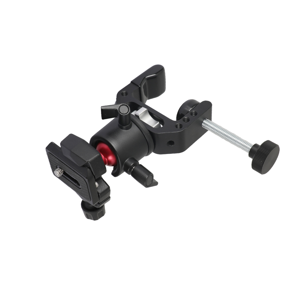 CAMVATE 360° Rotated Tripod Head Adapter With Quick Release Base Plate 1/4" Mounting Stud + Universal C Clamp For DSLR Camera / Smartphone