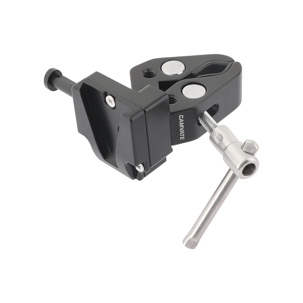 CAMVATE Super Crab Clamp + Universal V-Lock Mount Quick Release Adapter For DSLR Camera Battery