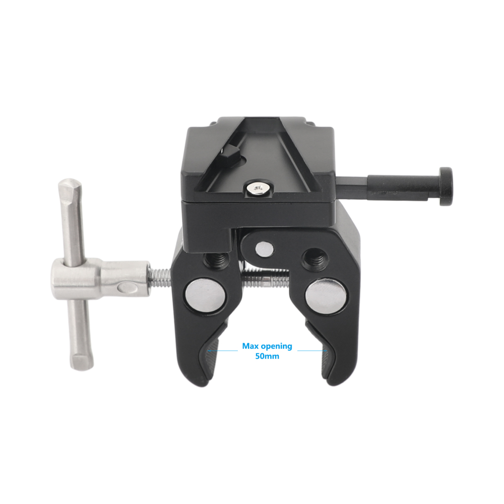 CAMVATE Super Crab Clamp + Universal V-Lock Mount Quick Release Adapter For DSLR Camera Battery