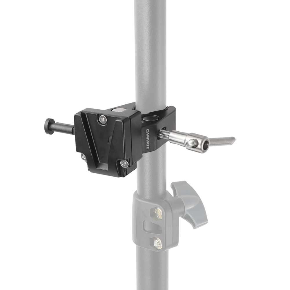 CAMVATE Super Crab Clamp + Universal V-Lock Mount Quick Release Adapter For DSLR Camera Battery