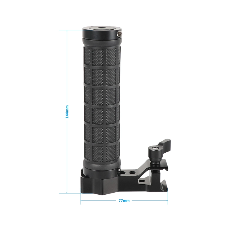 CAMVATE Quick Release NATO Top Handle Grip (Rubber-covered) With 70mm NATO Safety Rail For DSLR Camera Cage Rig