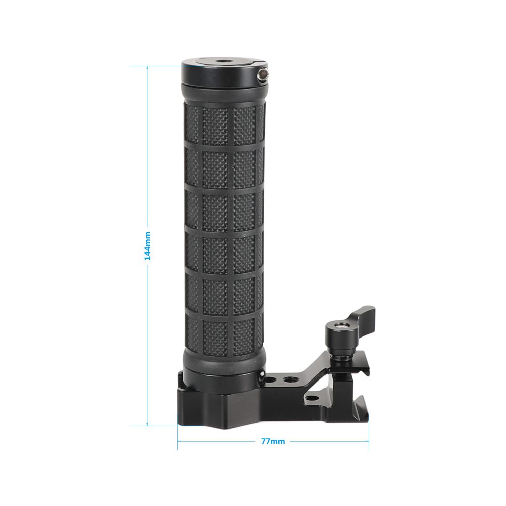 CAMVATE Quick Release NATO Top Handle Grip (Rubber-covered) With 70mm NATO Safety Rail For DSLR Camera Cage Rig