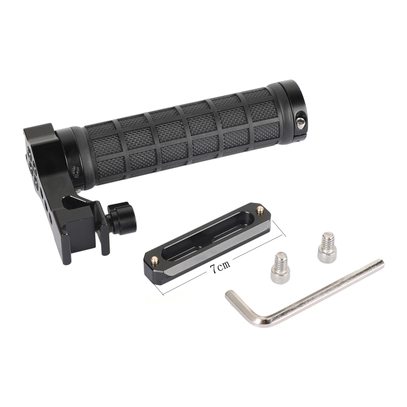 CAMVATE Quick Release NATO Top Handle Grip (Rubber-covered) With 70mm NATO Safety Rail For DSLR Camera Cage Rig