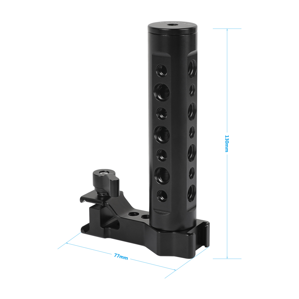 CAMVATE Aluminum Top Cheese Handle Grip With Quick Release NATO Clamp And 70mm NATO Safety Rail For DSLR Camera Cage Rig