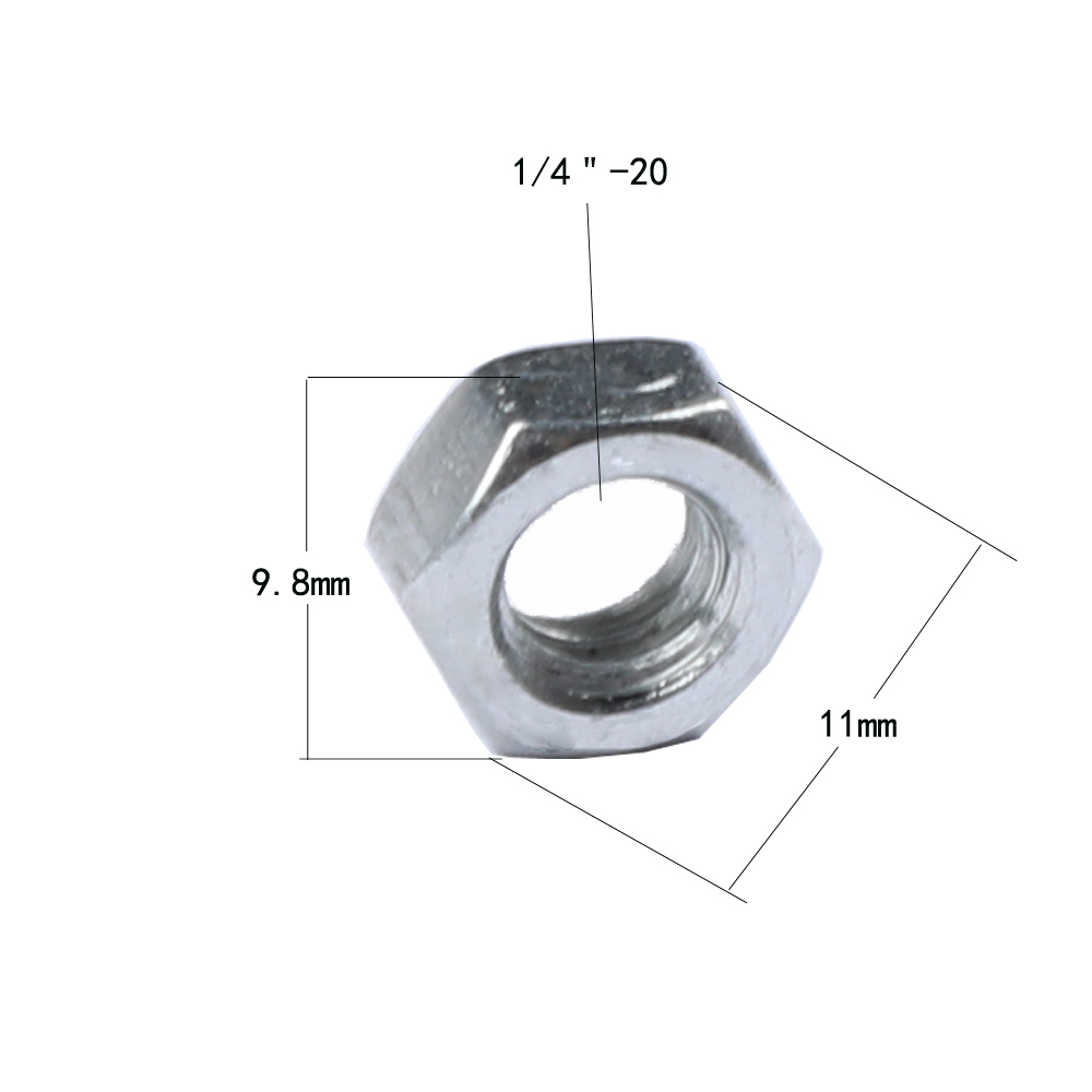 CAMVATE Hexagonal Lock Nuts Screw Adapter With 1/4" Female Thread For Connecting Screwed Rod Bars (10 PCS)