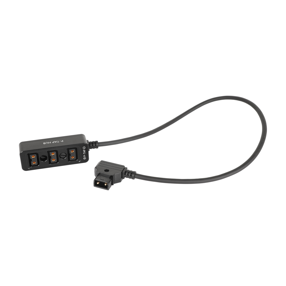 CAMVATE Male D-Tap B Type To 3-Port Female D-Tap P-Tap Hub Adapter Splitter With Ronin 2 Thread Screw For Photography Power (Black)